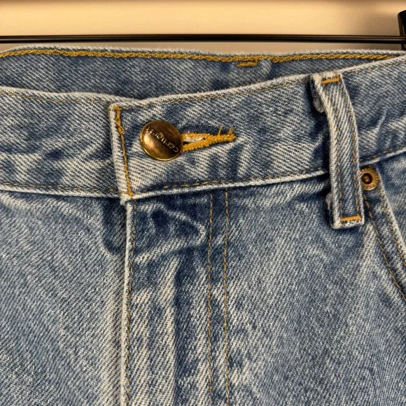 Vintage Carhartt Light Wash Straight Leg Denim Grunge Jeans Size 34x32